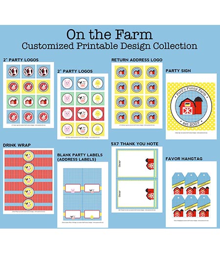 On the Farm Birthday Party Printables Collection